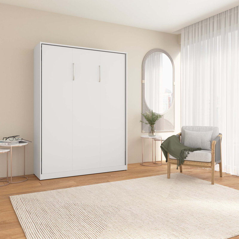Lit escamotable Oneybrook, Blanc, Grand