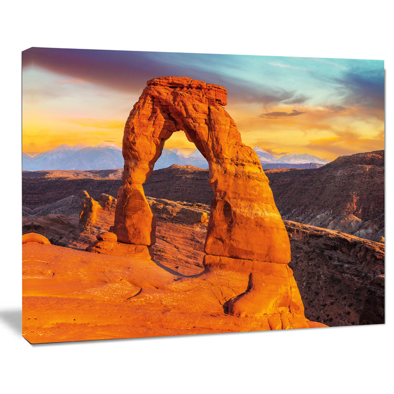 Paysage, art mural sur toile, reproduction de photographie de parc national - Arche délicate dans le parc Arches