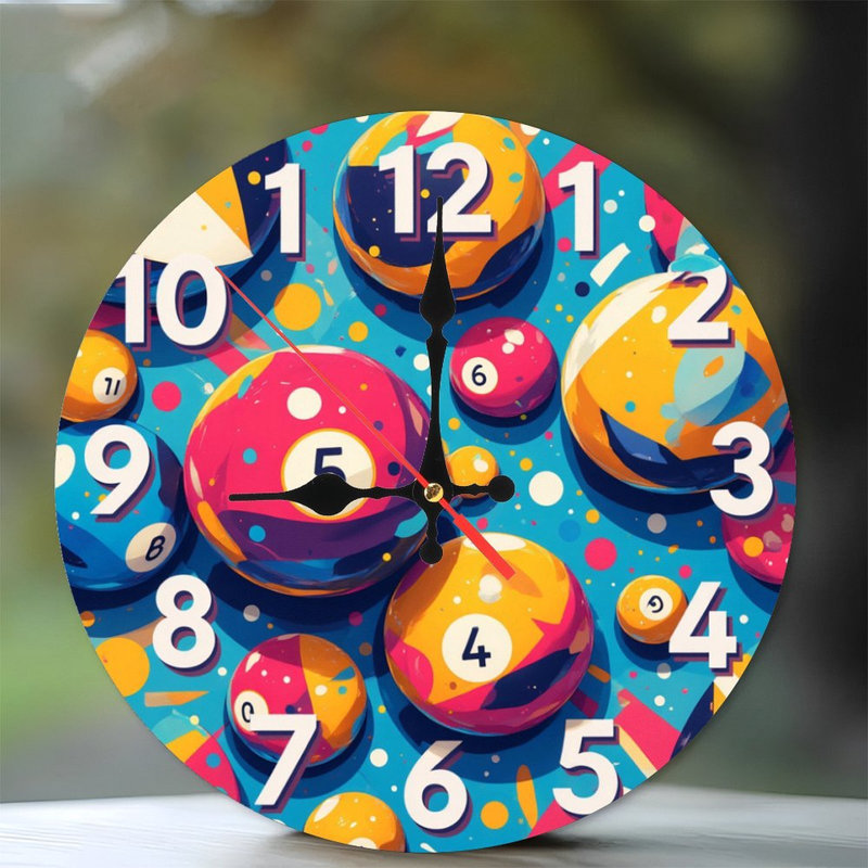 Colorful Billiard Balls with Numbering for Games
