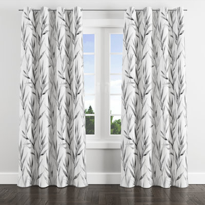 Rideaux à motif floral - rideau à œillets Azpeitia moderne - 1 panneau