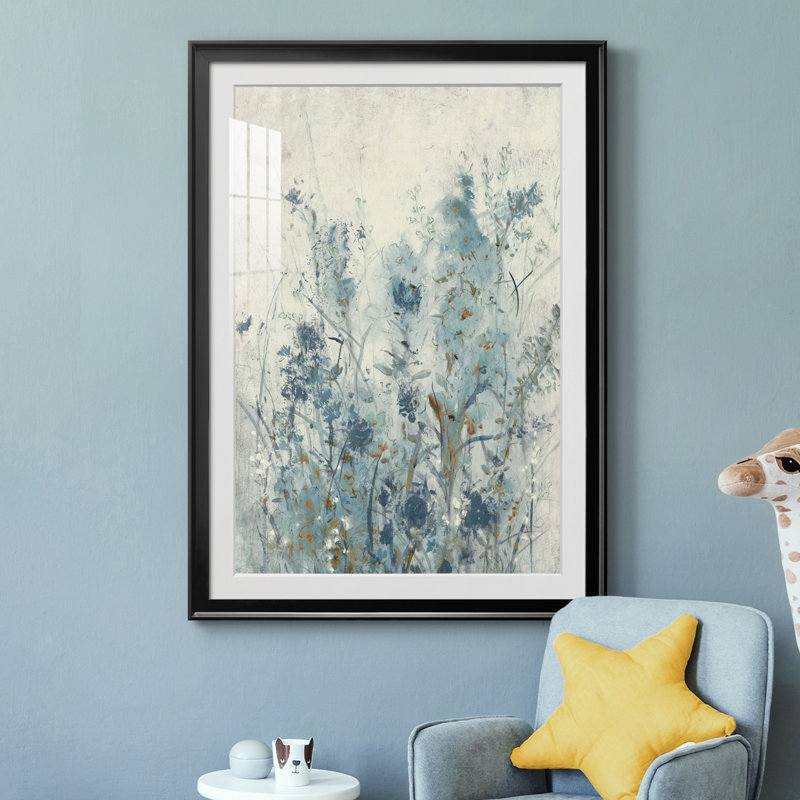 Printemps bleu de l'UA CH - imprimé, H 42,5 po x l 30,5 po x P 1 po, Cadre noir
