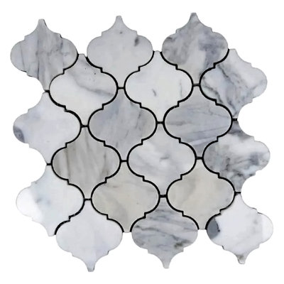 Carreau de mosaïque en marbre blanc poli 11,2 x 11,2 Marmor 11,5 x 11,2 po Marmor