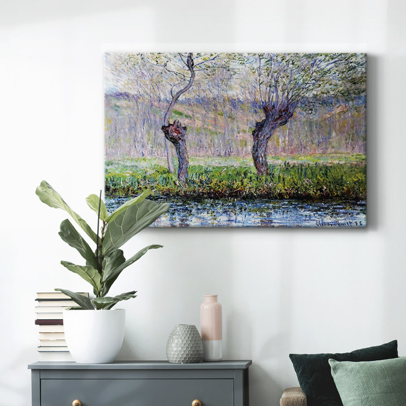 Willows in Springtime, 1886, toile tendue avec châssis, H 12 po x l 18 po