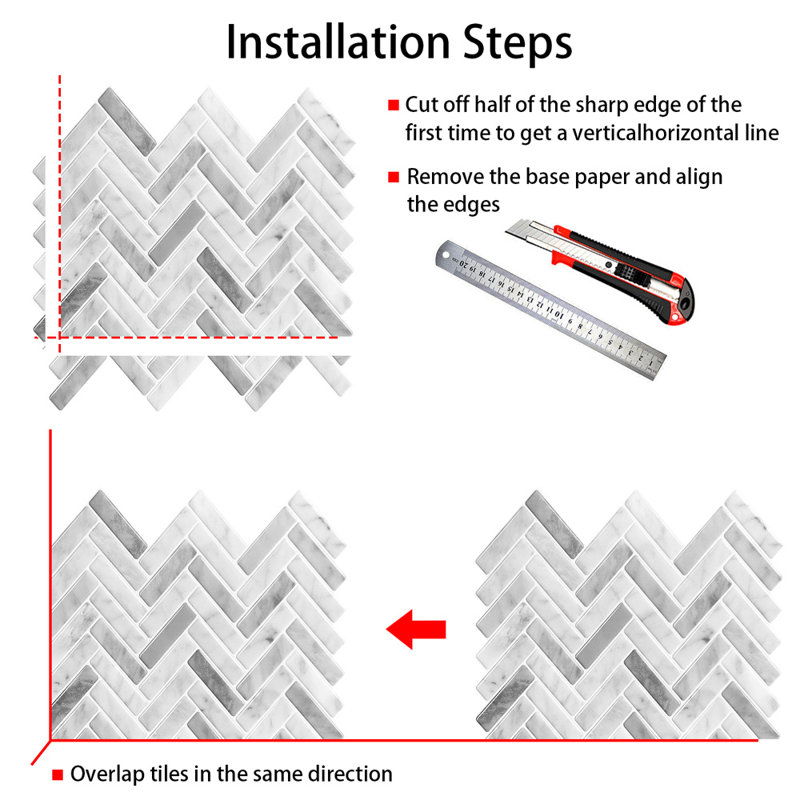 10Pcs Peel and Stick 1.2mm Wall Paneling, Grey