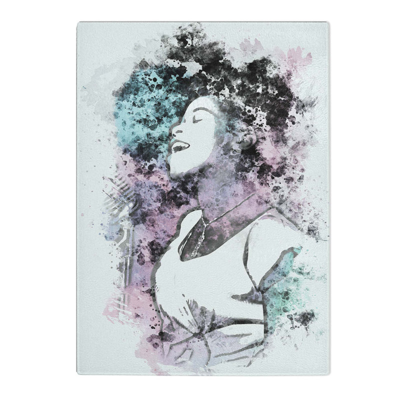 Tempered Glass Sarah Vaughan Chopping Board, 28.5 cm W x 39 cm L