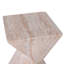 Table d'appoint d'extérieur moderne en béton d'oxyde de magnésium, table de chevet de patio au design cannelé sculptural, table d'appoint minimaliste géométrique résistante aux intempéries