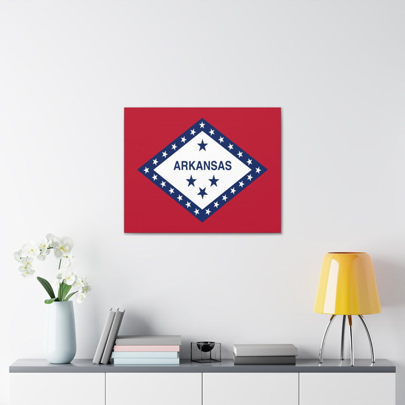«Arkansas State Flag» sur toile, H 18 po x l 24 po