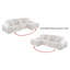 Canapé modulaire réversible à rayures Puffy-2135241201