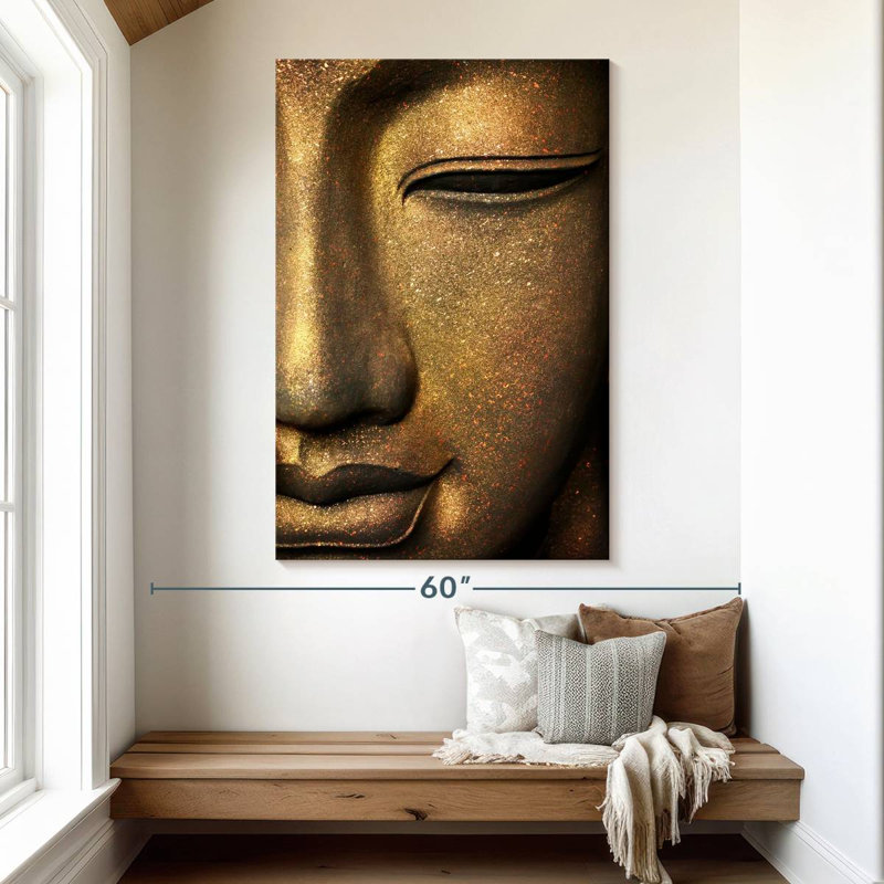 Adella Cropped Buddha Face, 51" H x 34" W
