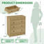 Commode à tiroirs pour chambre à coucher, commode à cannelures larges, armoire de rangement moderne en bois-1509912800