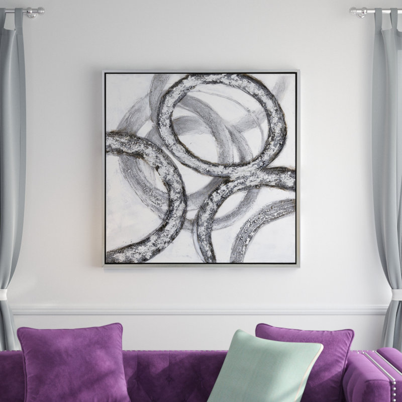 « rings », peinture sur toile encadrée