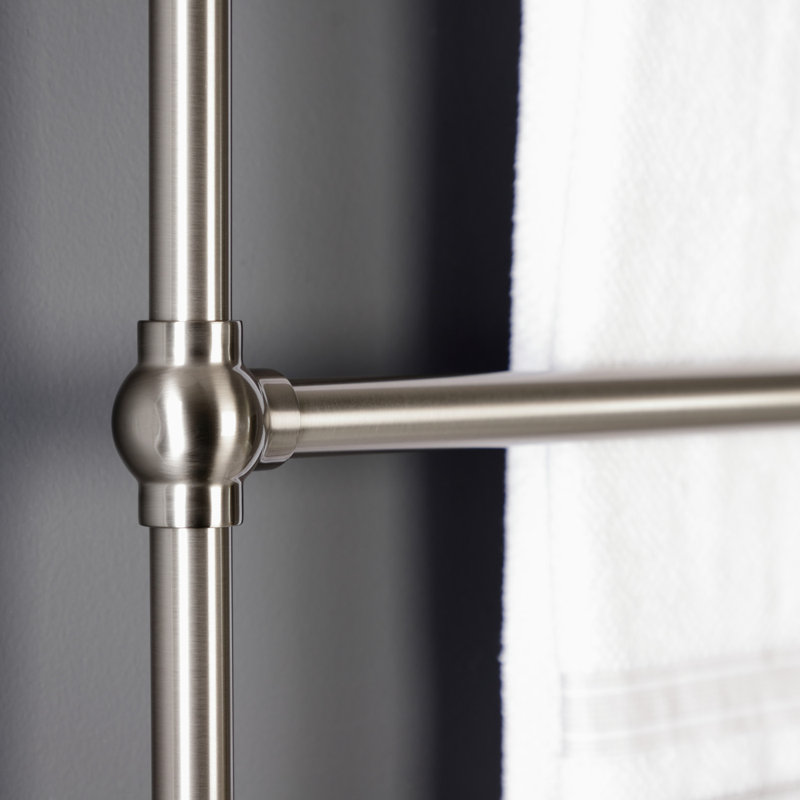 Kingston Brass Palatine 36-Inch Wall Mount 3-Bar Towel Rack, Brushed Nickel