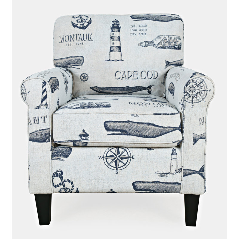 Fauteuil en polyester Buckins, Blanc / 100% polyester