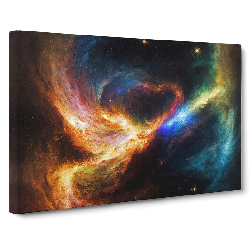 Futuristic Galaxy Vol.4 - Wrapped Canvas Painting, 35cm H x 50cm W x 3cm D