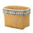 Geometric Trim Brown Multi Rectangular Basket Planters Of 2 Cement For Indoors Or Outdoors Use, L:10.4X8.7X7.9 S:7.3X5.5X5.9 Inches, 12.1 Lbs Decor,
