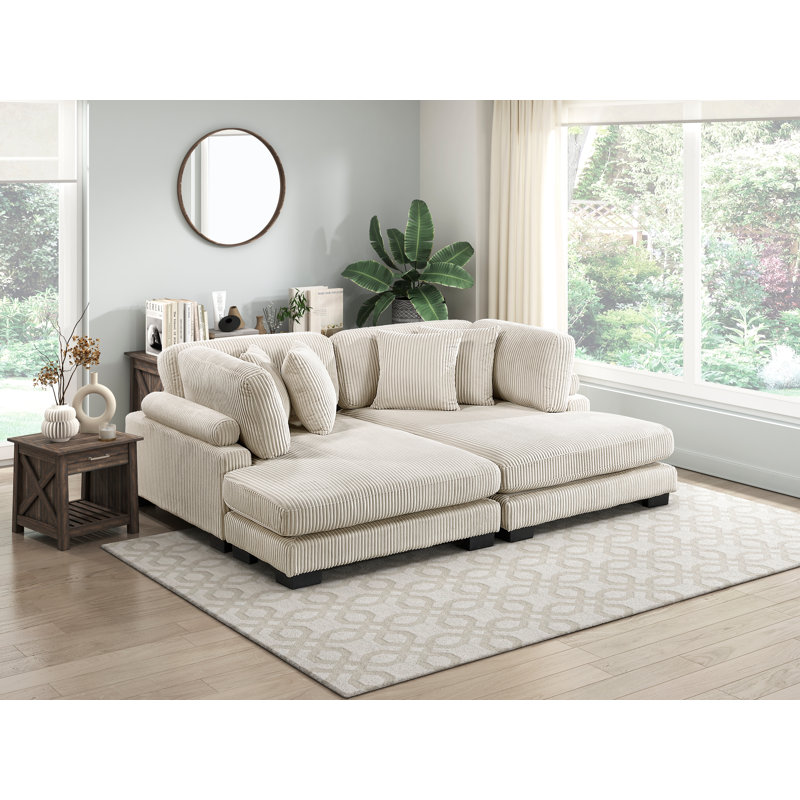 Canapé modulaire 2 pièces Hocking, Beige