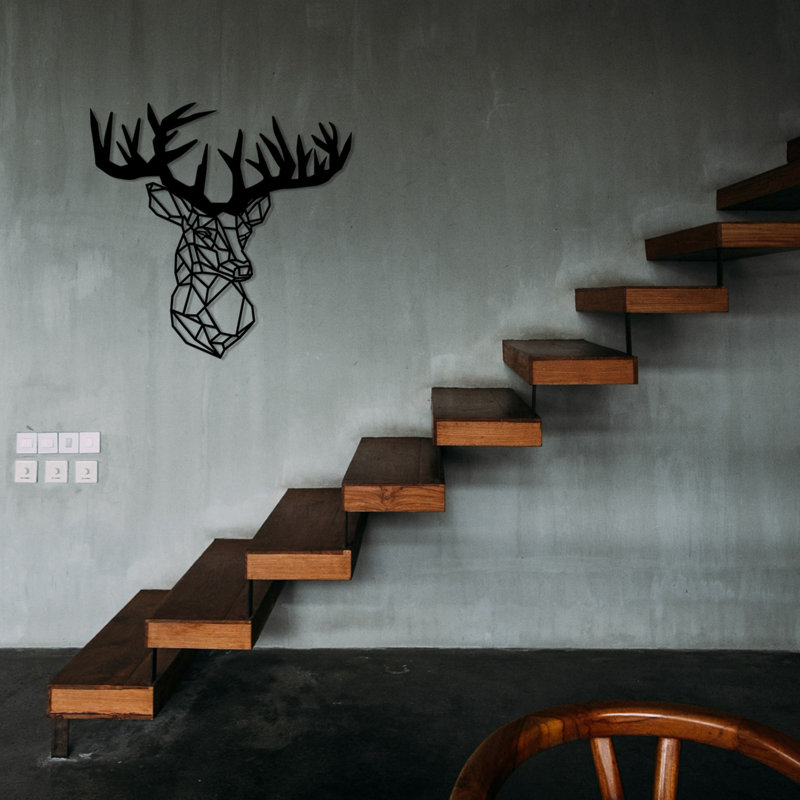 Accessoire mural décoratif en métal, noir, 19,7 po x 19,3 po | Fabrication 100% métal, épaisseur: 0,05 pouce | Décoration élégante pour le salon, la chambre à coucher et le bureau, design durable et accrocheur