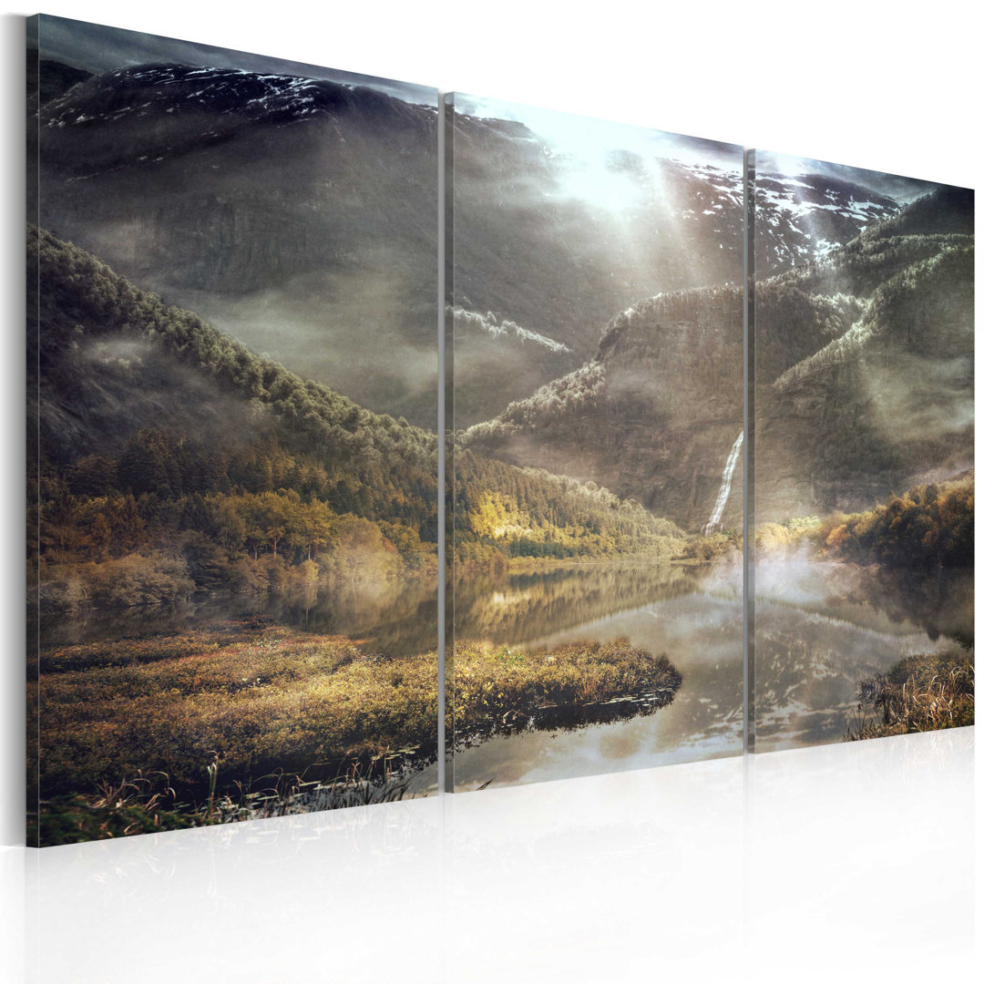 Leinwandbild - The land of mists - triptych