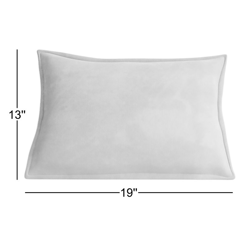 Sage Cotton Lumbar Throw Pillow with Flanged Edges, 12" x 30"