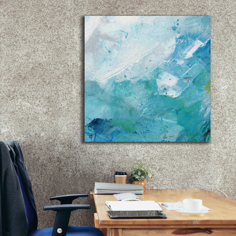 «Motion Of The Ocean 3» par Laura Gibson, art mural sur toile, 37 po x 37 po