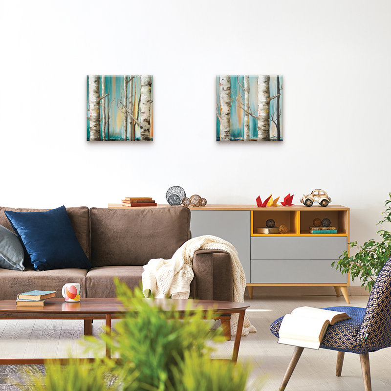 «Birch Forest» par Patricia Pinto, art sur toile (ensemble de 2)
