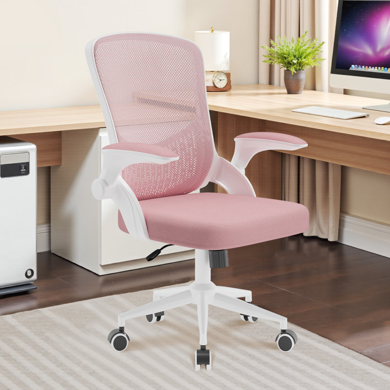 Mesh Office Chair, Pink, White