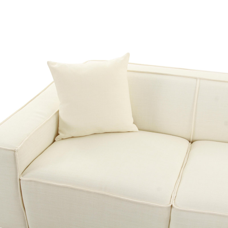 Olafur Sectional, Cream Velvet, Right Hand Facing