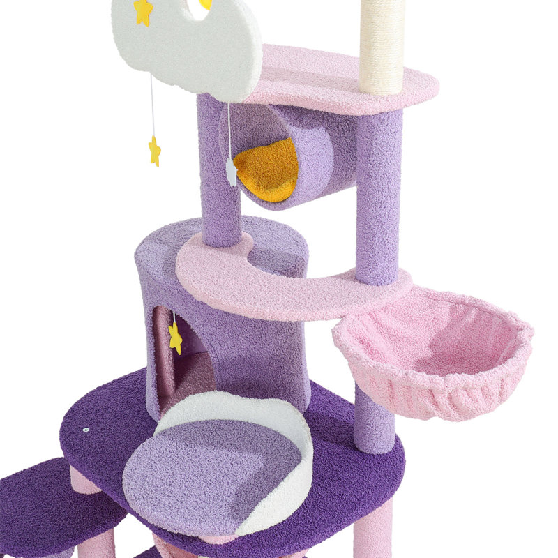 65" Bhairoston Cat Tree Tower with Condo