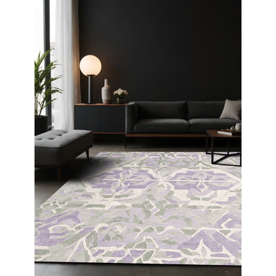 Tapis beige soyeux et moelleux