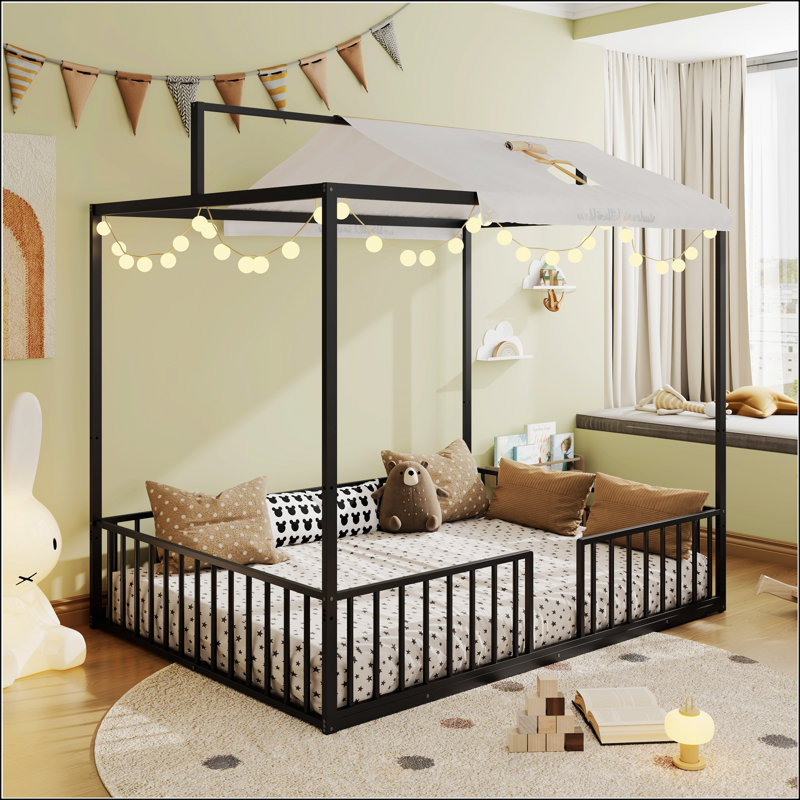 Lit de sol convertible 3-en-1 Montessori, Double