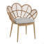Chaise d'extérieur en osier de style papasan Kirk, finition teck, ensemble de 2