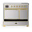 Cuisinière à induction 40 pouces avec 6 éléments à induction en acier inoxydable Majestic III Series (garniture laiton)-124828842-124828840