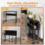 Bureau roulant pliable avec structure robuste, station de travail mobile compacte de 135 lb pour les petits espaces, dortoir, appartement-1397709759