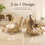 Fauteuil-griffoir en sisal avec structure en bois naturel, griffoir incurvé et design de type canapé pour chats d'intérieur-1171990286