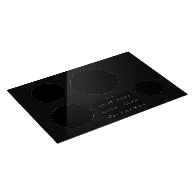 Empava Electric Cooktop, 4 burners, 30'' Induction Cooktop in Black, with Bridge Element