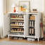 5-Tier Shoe Cabinet with Rotating Shoe Rack and Adjustable Shelves, Freestanding Shoe Storage Cabinet-1340613118