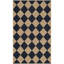Tapis en jute à carreaux lavables pour tapis d'entrée de salon intérieur / extérieur en diamant