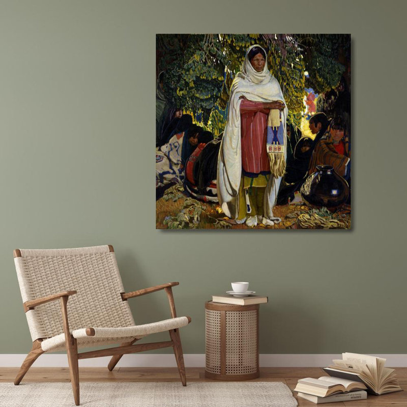 "The Gift" par Ernest L. Blumenschein - Art mural sur toile tendue avec châssis, H 40 po x l 28 po