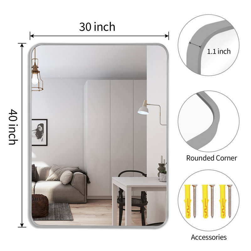 Miroir mural Giglia, Argent