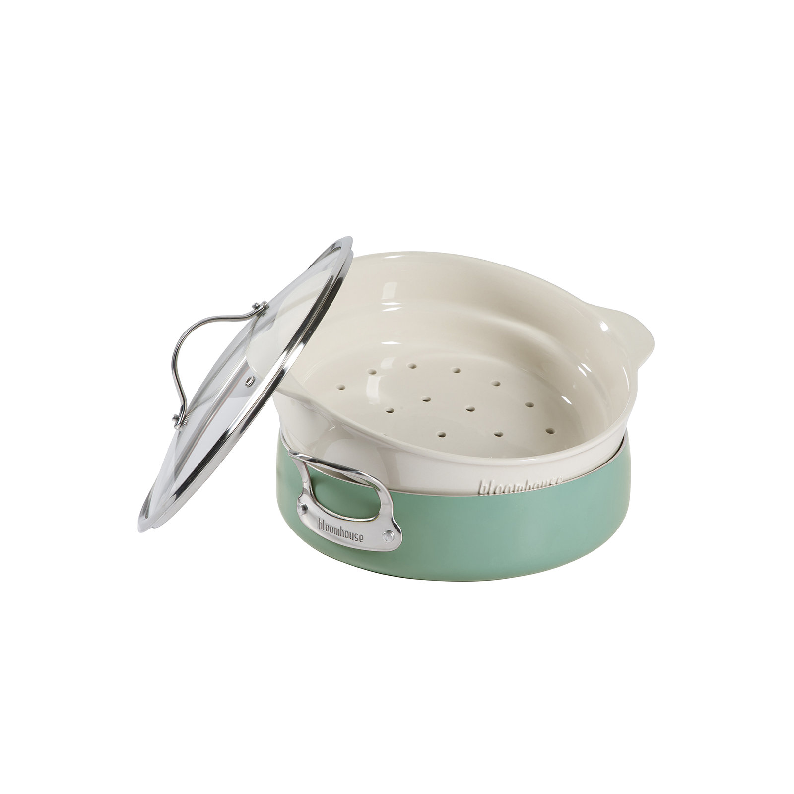6 Quarts Non-Stick Aluminum Steamer Pot
