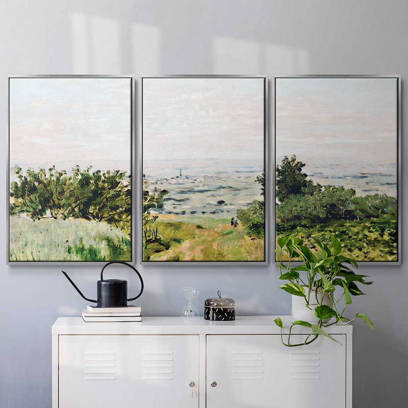 Vue sur la plaine d'Argenteuil, 1872 - Reproduction sur toile flottante, Argent, H 36 po x l 75 po x P 2 po