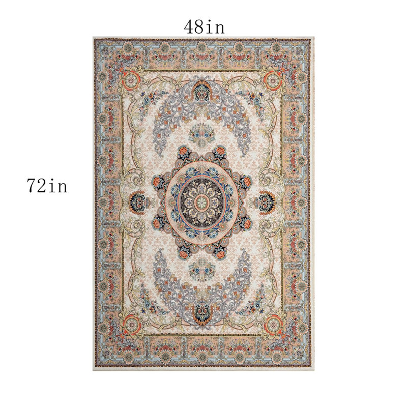 Tapis rectangulaire Breelan avec envers antidérapant, Rectangle 4 pi x 6 pi