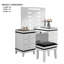 Ensemble de meuble-lavabo 1 pièce 3 pièces de style contemporain avec miroir en verre noir et 14 pièces