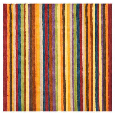 Frann Hand Loomed Wool Striped Rug