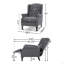 Fauteuil inclinable capitonné en tissu-1924941169