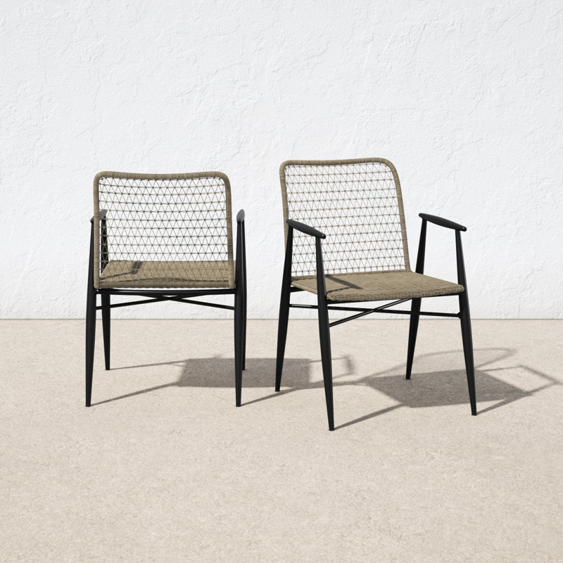 Broadway Metal Outdoor Dining Armchair with Cushions