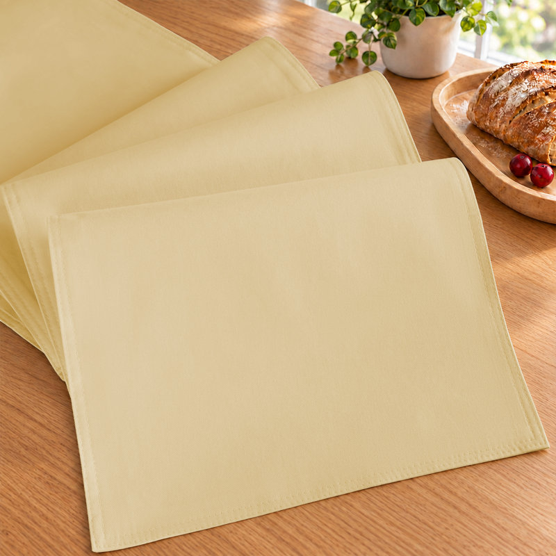 100% Cotton Solid Soft Durable Table Runner, 90" L, Natural