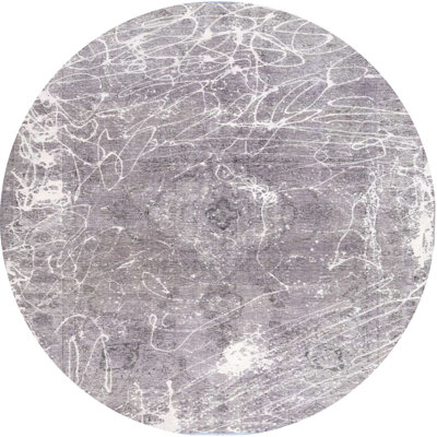 Tapis contemporain gris / blanc