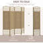 Paravent de 5,6 pi, cloison pliante 4 fibres, cloison pliante Natural Elegance For Living, 5,6 pi, chambre à coucher