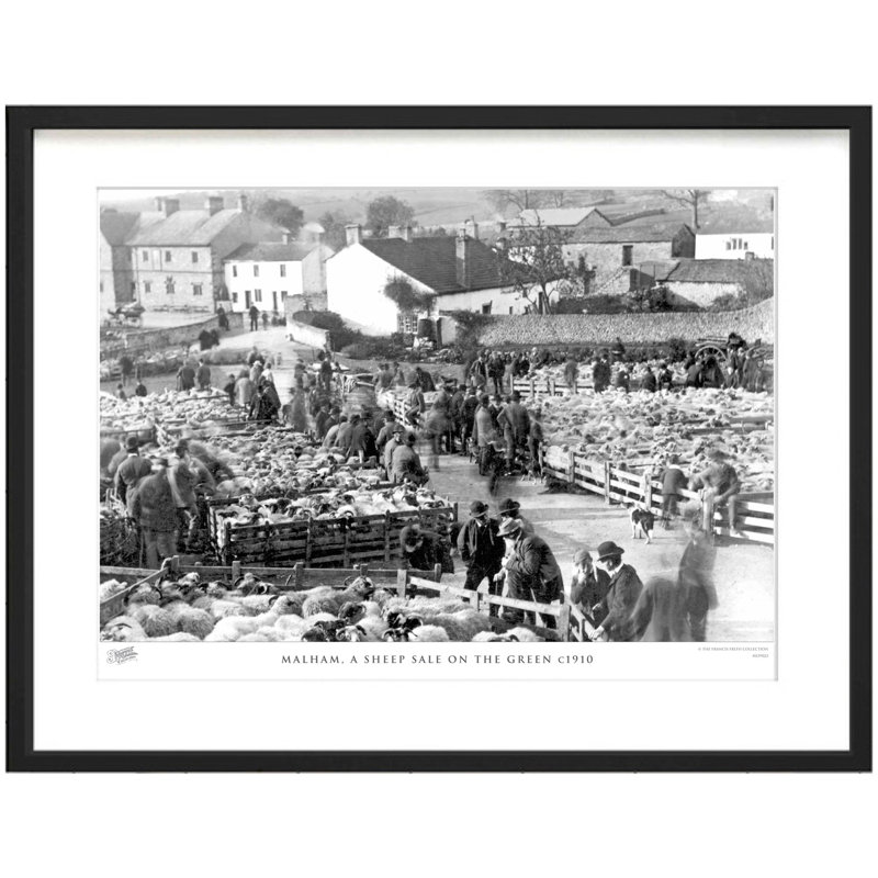 Malham, a Sheep Sale on the Green C1910 1 Piece Single Picture Frame Wall Art, 28cm H x 36cm W x 2.3cm D